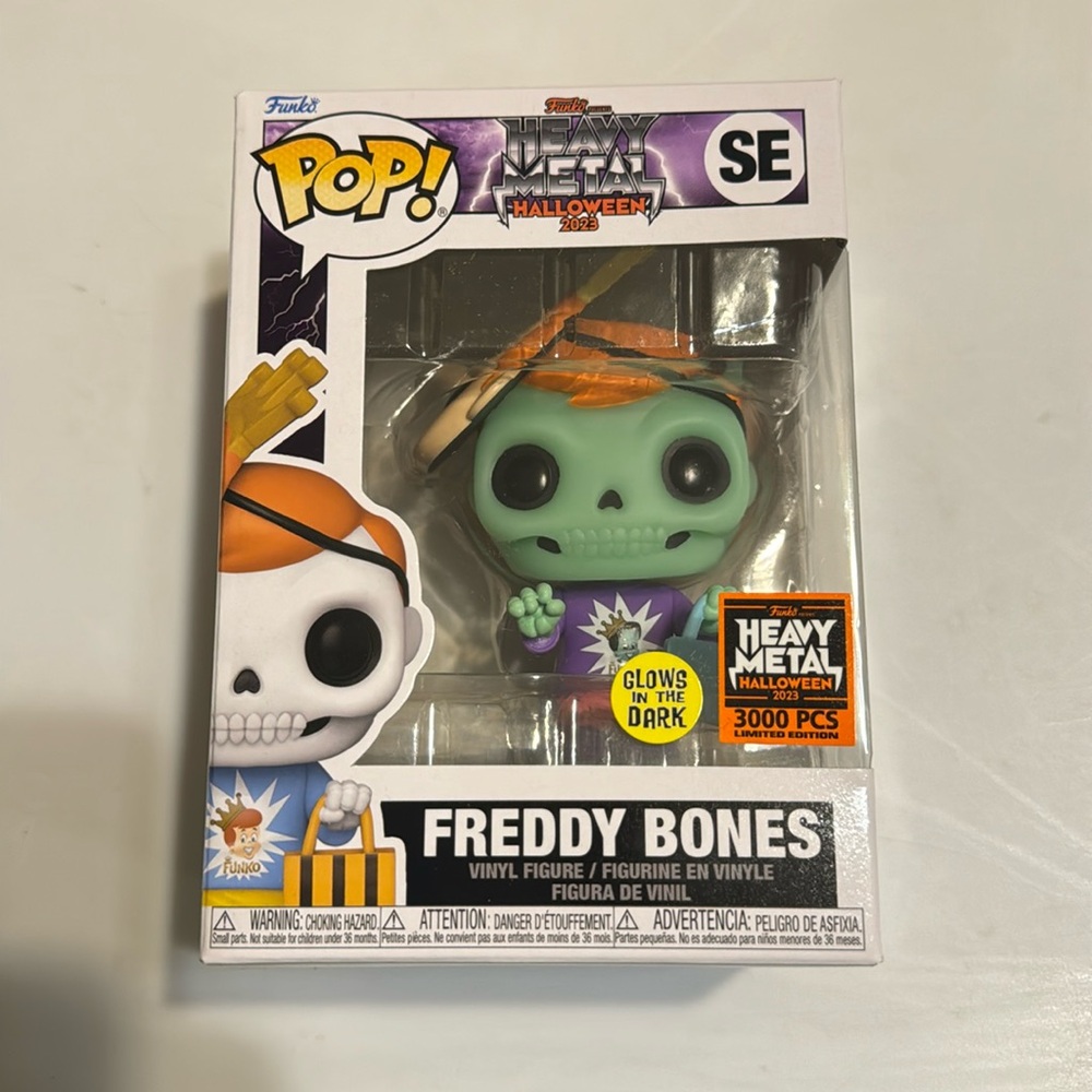 Freddy Bones Limited Edition Glow In the dark Funko Pop, Halloween 2023 Edition